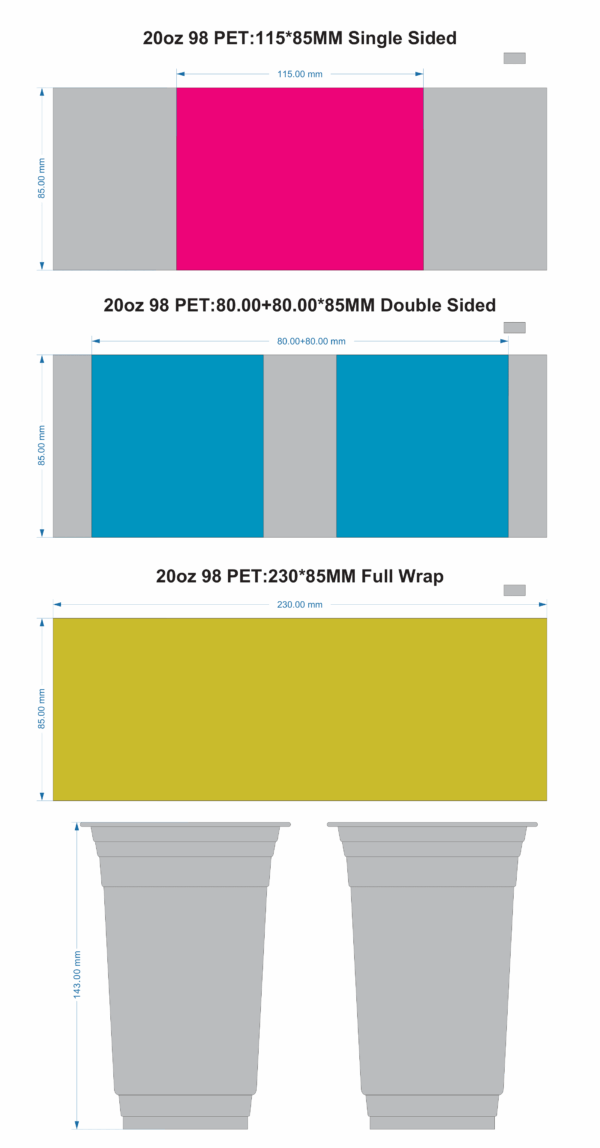20 oz Plastic Cup - Image 3